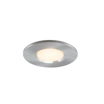 Strieborné mini podhľadové svietidlo hliníkové, Philomena, 3,4 W, LED 3000 K, IP44