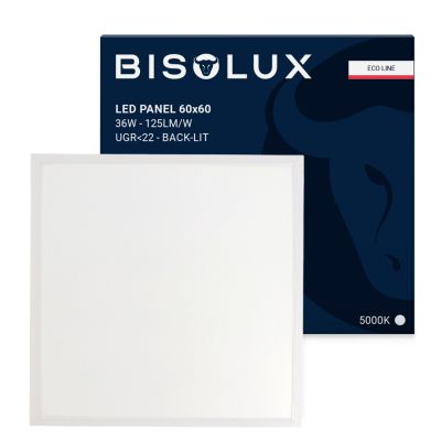 LED panel 60x60 cm - 125 lm/W - UGR<22 - 5000K - podsvietený