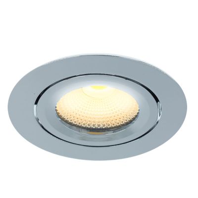 Chrómové podhľadové svietidlo hliníkové, Wimke, 5 W, LED 3000 K, IP44