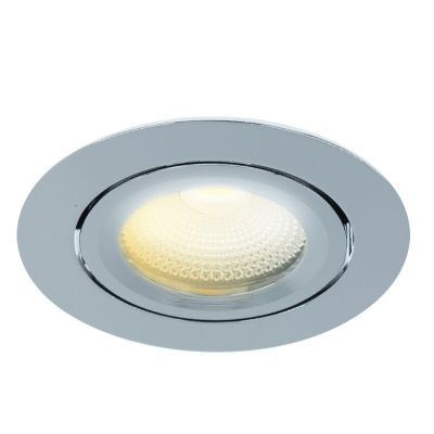 Chrómové podhľadové svietidlo hliníkové, Wimke, 5 W, LED dim to warm, IP44