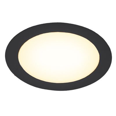 Čierne downlight hliníkové, Umbriel, 6 W, LED 3000 K, IP44
