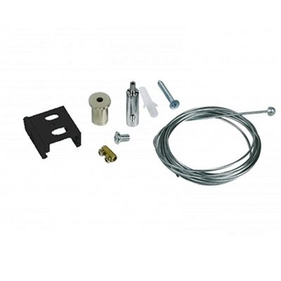 Závesná sada pre 3-fázové koľajnicové osvetlenie, 5 metrov, čierna, Pro