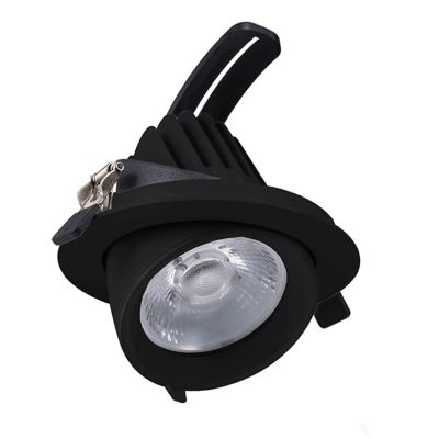 Čierne downlight hliníkové, Shanaya, 30 W, LED white switch