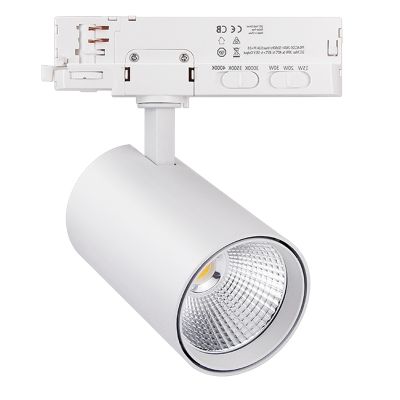 Biele 3-fázové bodové svietidlo na koľajnicu, Rozina, 10W/20W/30W, , biely LED vypínač