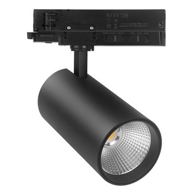 Čierne trojfázové bodové svietidlo na koľajnicu, Rozina, 10W/20W/30W, , biely LED vypínač