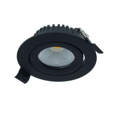 Čierne downlight hliníkové, Wimke, 5 W, LED RGBW, IP54