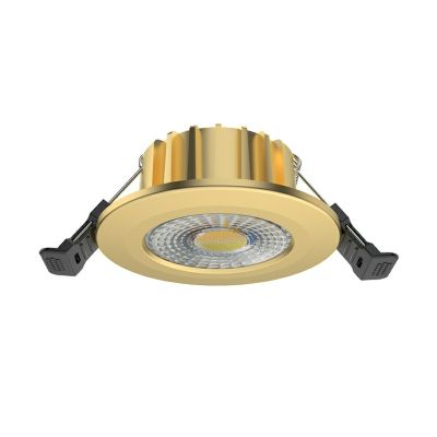 Mosadzné hliníkové zapustené svietidlo, Hobie, 6W, biely vypínač LED, IP65