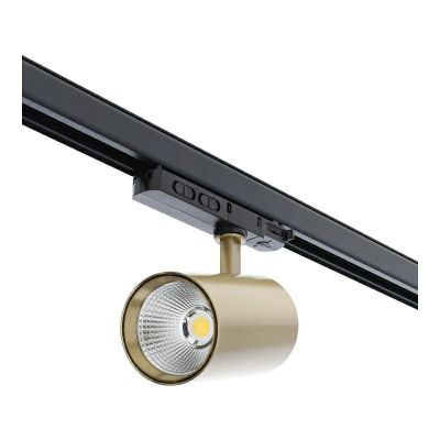 Mosadzné 3-fázové bodové svietidlo Rozina, 10W/20W/30W, biely vypínač, stmievateľné, Pro