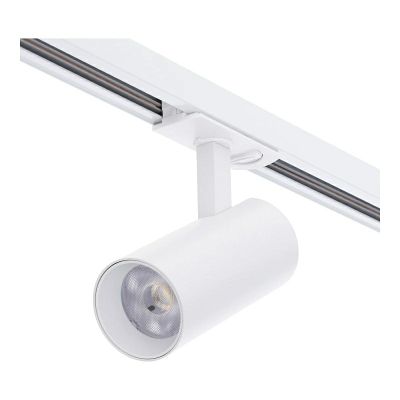 Biele 1-fázové bodové svietidlo do hliníkovej koľajnice, Enno, 10W, biely LED spínač