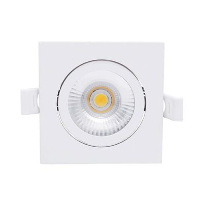 Biele hliníkové zapustené svietidlo, Loura, 6W, biely LED spínač, IP65