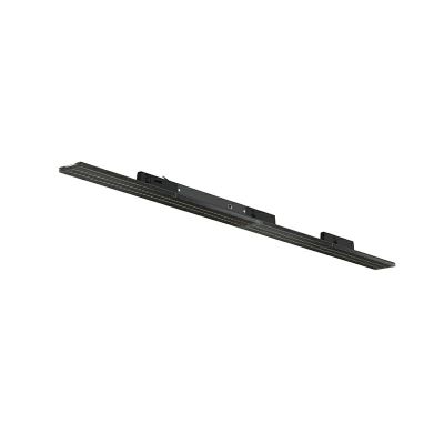 Čierne trojfázové koľajnicové svietidlo Tora, 27W/32W/37W/42W, biely vypínač, 120 cm, Pro