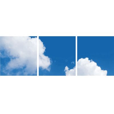 Fototlač cloud - sada 3 akrylových platní s potlačou, pre LED panely 60x60 cm