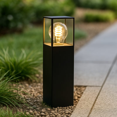 Moderný vonkajšie svietidlo čierny, Sanel, IP44