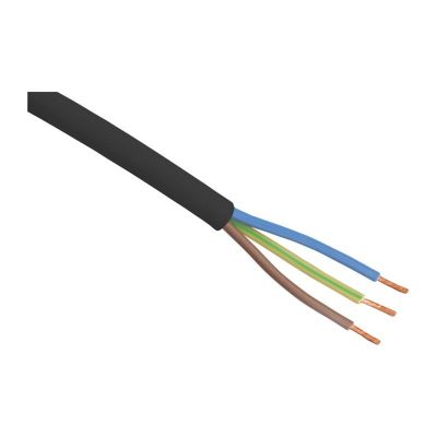 5 metrový domáci kábel VMVL 3 x 1,0 mm, čierny