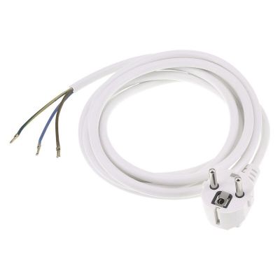 Pripojovací kábel Q-Link s uzemnením, 2500 W, 3 x 1,0 mm, 2,5 m, biely