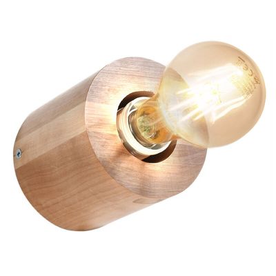 Drevené nástenné bodové svietidlo hnedé, Anela