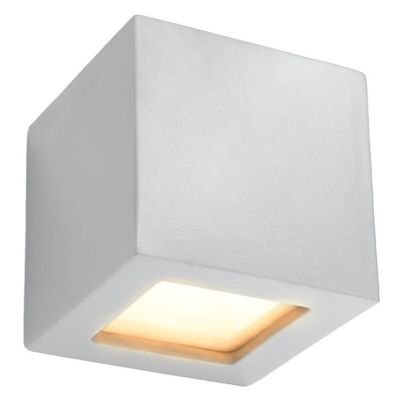 Sklenené up down nástenné svietidlo sivé, Caitlin