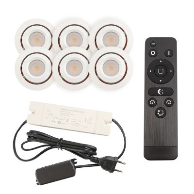 Hliníkové podhľadové svietidlo do altánku biele, Rona, 3 W, LED 2700 K, IP44, s diaľkovým ovládačom