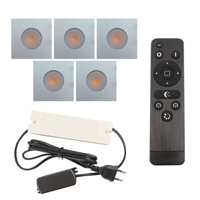 Hliníkové podhľadové svietidlo do altánku chrómové, Dico, 15 W, LED 2700 K, IP65, s diaľkovým ovládačom