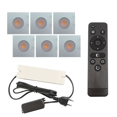 Hliníkové podhľadové svietidlo do altánku chrómové, Dico, 18 W, LED 2700 K, IP65, s diaľkovým ovládačom