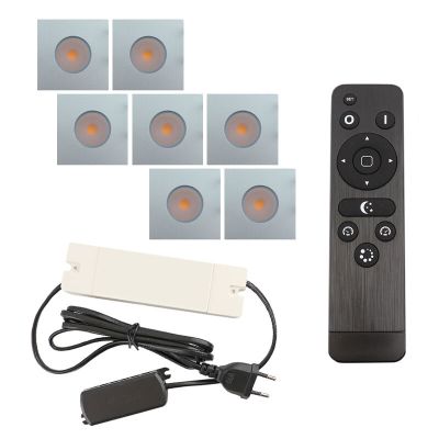 Hliníkové podhľadové svietidlo do altánku chrómové, Dico, 21 W, LED 2700 K, IP65, s diaľkovým ovládačom