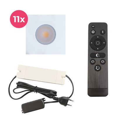 Hliníkové podhľadové svietidlo do altánku biele, Dico, 33 W, LED 2700 K, IP65, s diaľkovým ovládačom