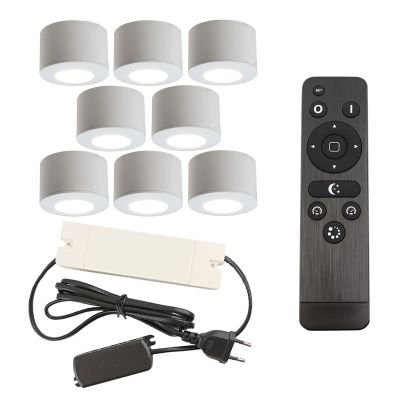 Hliníkové prisadené stropné svietidlo do altánku biele, Vasso, 24 W, LED 2700 K, IP44, s diaľkovým ovládačom