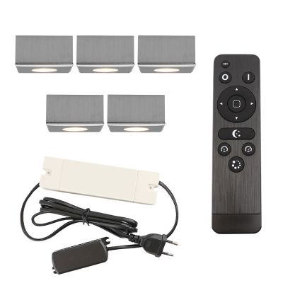 Hliníkové prisadené stropné svietidlo do altánku chrómové, Fredo, 15 W, LED 2700 K, IP44, s diaľkovým ovládačom