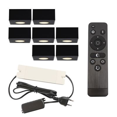 Hliníkové prisadené stropné svietidlo do altánku čierne, Fredo, 21 W, LED 2700 K, IP44, s diaľkovým ovládačom