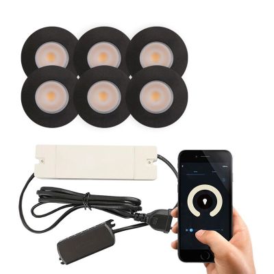 Hliníkové podhľadové svietidlo do altánku čierne, Dico, 3 W, LED 2700 K, IP65