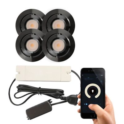Hliníkové podhľadové svietidlo do altánku čierne, Rona, 3 W, LED 2700 K, IP44