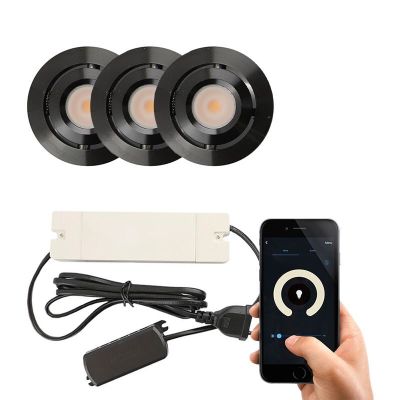 Hliníkové podhľadové svietidlo do altánku čierne, Rona, 3 W, LED 2700 K, IP44