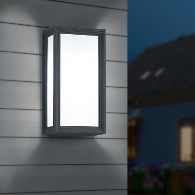 Antracité vonkajšie svietidlo moderné, Fidel, IP54