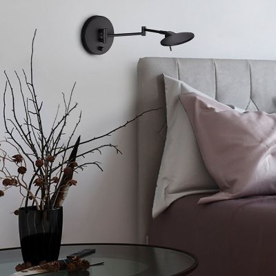 Čierne nástenné svietidlo moderné, Sinbad, 8 W, LED 3000 K