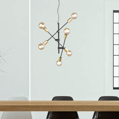 Čierne visiace svietidlo moderné, Kyan