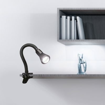 Čierne bodové svetlo na klip plastové, Helin, s vypínačom