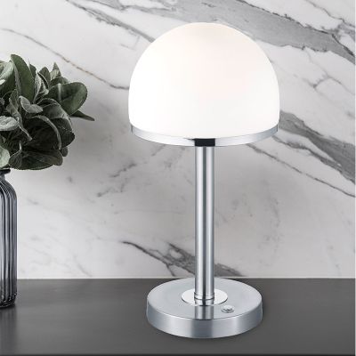 Niklová stolová lampa moderná, Willem, 4 W, LED 3000 K, s vypínačom