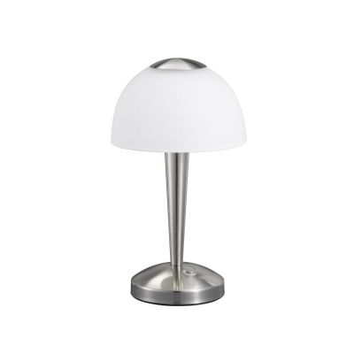 Niklová stolová lampa klasická, Daphne, 4 W, LED 3000 K, s vypínačom
