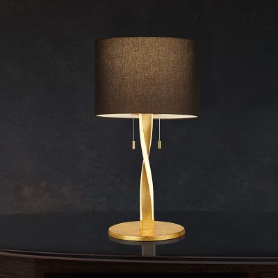 Zlatá stolová lampa moderná, Ramten, 3 W, LED 3000 K, s tiahacím vypínačom