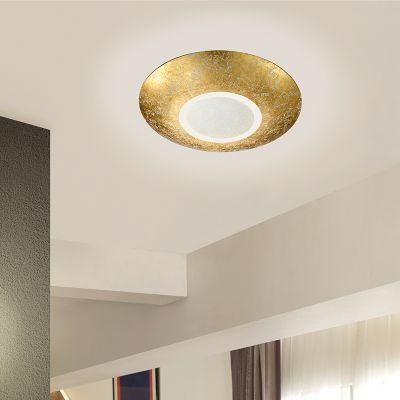 Zlatá stropná lampa klasická, Wilke, 12 W, LED 3000 K