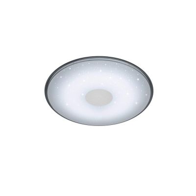 Biela stropná lampa moderná, Levain, 30 W, LED nastaviteľný od teplej po studenú bielu, s diaľkovým ovládačom