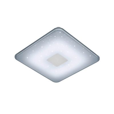 Biela stropná lampa moderná, Lev, 30 W, LED nastaviteľný od teplej po studenú bielu, s diaľkovým ovládačom
