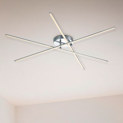 Niklová stropná lampa dizajnová, Gottrup, 8,5 W, LED 3000 K