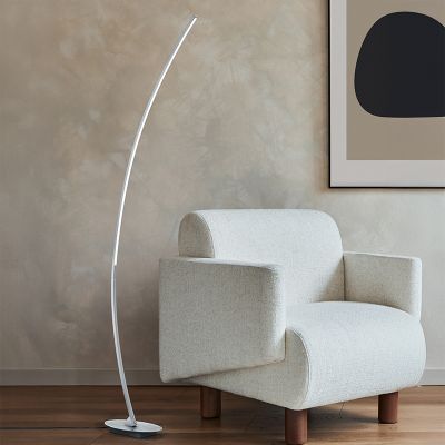 Čierna stojaca lampa dizajnová, Vessla, 11 W, LED 3000 K, s vypínačom