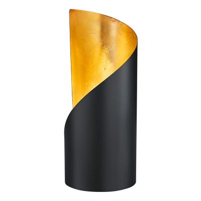 Čierna stolová lampa moderná, Berdine, s vypínačom