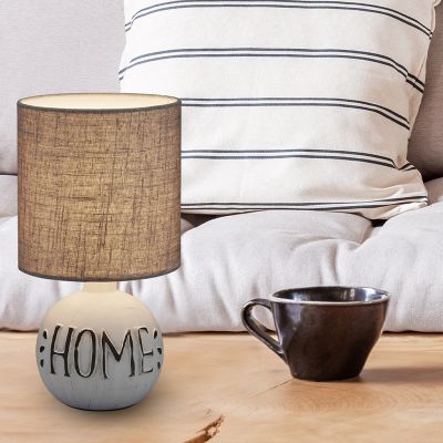 Keramická stolová lampa biela, Mosh, s vypínačom