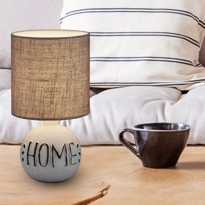 Keramická stolová lampa biela, Mosh, s vypínačom