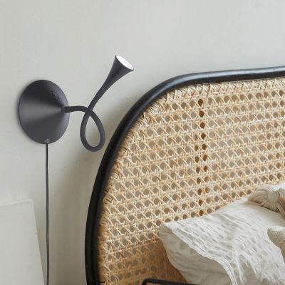 Čierna stolová lampa moderná, Yelaisa, 3 W, LED 3000 K, s vypínačom