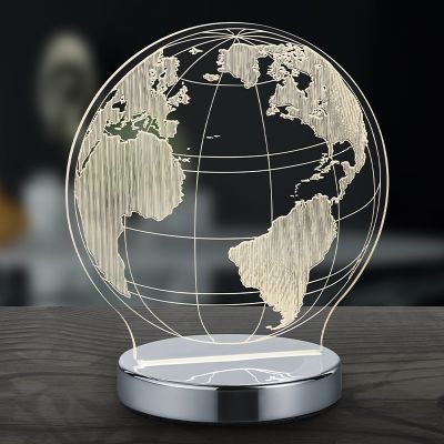 Chrómová stolová lampa dizajnová, Berfin, 7 W, LED nastaviteľný od teplej po studenú bielu, s vypínačom