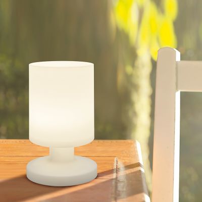 Biele vonkajšie svietidlo na stôl plastové, Wiesje, 1,5 W, LED 3000 K, IP44, s vypínačom